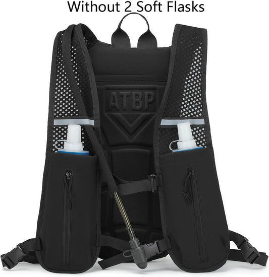 ATBP Running Hydration Vest Pack Tactical 3L Water Bladder Backpack Bag for Cycling Marathon Hiking Daypack Men & Women