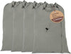 LFH Home Cotton Canvas Large Laundry Bag with Handle, Heavy Duty Drawstring Closure Washable Laundry Bags, School Travel, Home, Hotel, College Dorm, Organizer Sack, Toys Clothes 28x36 (Pack of 4)-Grey