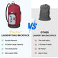 BALEINE 150L Laundry Bag Backpack, 900D Oxford Fabric Large Travel Laundry Bags with Shoulder Straps and 2 Mesh Pockets for College Dorm, Apartment, Laundromat (Red, 150L) ﻿