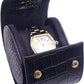 Genuine Napa Leather Watch Roll Travel Case for 3 Watches - Travel Watch Rolls and Leather Watch Display Cases with Velvet Interior - Watch Storage Organizer Men's (Blac - Single)