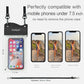 Large Waterproof Phone Pouch 2 Pack, IPX8 Waterproof Cell Phone Case Dry Bag Compatible with iPhone 15 14 13 12 Pro Max/Galaxy S23 Ultra S22 Pixel 4 XL Up to 7.5", Black+Army Green