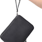 LANNSYNE Full Grain Leather Travel Cable Accessories Bag, Electronic Organizer Carry Case Double Layer Storage Case for Cables, Charger, Phone, Power Bank