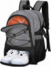LARIPOP Basketball Bag, Sports Backpack with Ball Holder & Shoe Compartment, Water Resistant Gym Bag for Soccer Volleyball Travel