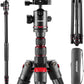 NEEWER Upgraded 80.7" Carbon Fiber Camera Tripod Monopod with Telescopic 2 Section Center Axes, 360° Panorama Ballhead, 1/4" Arca Type QR Plate, Travel Tripod with ø28mm Column, Max Load 26.5lb, N55CR