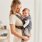 BabyBjörn Baby Carrier Mini, Anthracite/Landscape Print, Cotton | Newborn Carrier (7-25 lbs), Ergonomic, Easy-to-Use