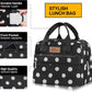 HOMESPON Insulated Lunch Bag for Women Men Lunch Box Cooler Lunch Tote for Work Picnic (Polka Dots)