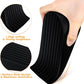 Frienda 4 Pack Large Door Stoppers Heavy Duty Rubber Stopper for Bottom of Door Wedge Stopper for Home Office (Black)