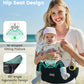 GROWNSY Ultra-Comfy Baby Carrier with Hip Seat, Enhanced Safety, Hands-Free Support for Newborn to Toddler (0-50 lbs), Multiple Pockets, Ergonomic, Adjustable Waistband, Minimalist Design – Black