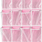 Simple Houseware 24 Pockets Large Clear Pockets Over The Door Hanging Shoe Organizer, Pink (56" x 22.5")