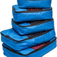 TravelWise Luggage Packing Organization Cubes 5 Pack, Blue, 2 Small, 2 Medium, 1 Large