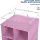 coastal rose Hanging Shoe Organizer for Closet, 20 Sections Hanging Closet Organizers and Storage Shelves, Space Saving Shoe Storage Rack Holder, Pink, 12''W×12''Dx 50''H