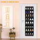 Over The Door Shoe Organizer Storage Fit 16-24 Pairs Hanging Shoe Rack Organiser for Closet Door, Deep Pocket Shoe Holder for Sneakers,Boots Storage(1 Pack Black)