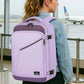 MATEIN Purple Travel Backpack, Large Capacity Carry on Backpack with Detachable Shoulder Straps, Water Resistant Personal Item Bag for Traveler, Traveling Essential for Women
