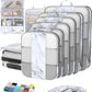 10 Set Compression Packing Cubes for Travel Essentials,Compressible Expandable Packing Cubes for Suitcase,OlarHike Luggage Organizer Bags for Travel,Handy Helper for Organizing Clothes(White Marble) - Roamly