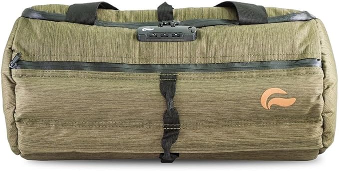 Skunk Duffle bag Medium 16"- Smell Proof - With combo lock (Olive green, 16"x7.5")