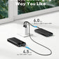 charmast Portable Charger with Built in Cables, Power Bank with Cords Wires, Slim 10000mAh Travel Battery Pack 6 Outputs 3 Inputs 3A Fast Charging for Samsung Google Pixel LG Moto iPhone iPad