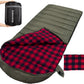 0 Degree Sleeping Bag Cotton Flannel Winter Cold Weather for Adults XXL Sleeping Bag 4 Season Big and Tall with Pillow Compression Sack