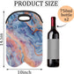 Wine Carrier Tote Personalized Bag for 2 Bottles - Neoprene Wine Bottle Holder with Carry Handle, Wine Protective Bag Insulated Bag Beer Cans Water Bottle Holder for Travel Picnic,Style26
