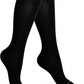 Cotton Compression Socks for Women & Men. 15-20 mmHg Support Knee-High Black X/L