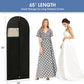 Dress Bags for Gowns, 65'' Long Garment Bags for Hanging Clothes, Dress Garment Bag, Black Dress Bag with Clear Window for Dresses, Coats, Uniforms（2 Packs）