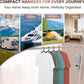 10 Pack Foldable Travel Hangers with 12 Clips - Portable Collapsible Clothes Hangers, Lightweight Folding Coat Hanger & Travel Drying Rack for Clothes