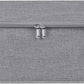 ANMINY Storage Bins with Zipper Lids 13 Qt Lidded Fabric Storage Boxes Baskets Cubes with Handles Collapsible Washable Cotton Linen Closet Shelf Clothes Organizer Containers - Gray, Small