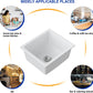 Dcolara 15 Inch White Undermount Wet Bar Sink Single Bowl Kitchen Sink Modern prep sink Granite Composite,DC-GUW001