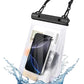 Large Waterproof Phone Pouch - [Oversized] [Floating] Waterproof Pouch for iPhone Galaxy Google and More, IPX8 Waterproof Dry Bag for Beach Vacation Belongings Black