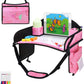 Kids Travel Tray, Travel Tray for Kids Car Seat, Toddler Car Seat Lap Tray, Carseat Tray for Kids Travel, Carseat Table Tray for Kids Travel Activities (Light Pink)
