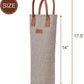 Zormy Single Bottle Insulated Wine Tote, Brushed Khaki Padded Cooler
