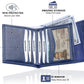 Leather RFID Wallet for Men, Slim Leather Mens Wallet, Handcraft Men's Wallets, Card Cases & Money Organizers, Magnetic Closure Sleek RFID Blocking Thin Mens Wallets with 9-12 Card Slots & Gift Box - Roamly