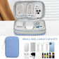 FYY Electronic Organizer, Large Travel Cable Organizer Bag Pouch Electronic Accessories Carry Case Portable Waterproof Double Layers All-in-One Storage Bag for Cable, Cord, Charger, Pattern Blue