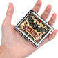 Cute and Stylish Metal Pill Box - Compact Portable Pill Organizer with 8 Compartments, Food-Grade Divider, Ideal for Travel, Vitamins, Jewelry, Cosmetics (Bat Blood Brew)