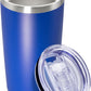 20 oz Tumbler Coffee Tavel Tumblers Bulk with Lid Stainless Steel Double Wall Vacuum Insulated Mug Powder Coated Cups fit Car Cupholder for Hot and Cold - Dark Blue, 1Pack