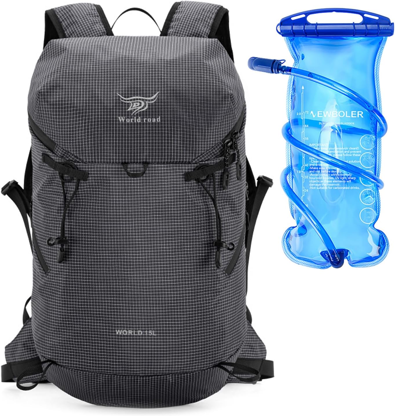15L Hydration Backpack with 2L Water Bladder Water Backpack for Women, , Lightweight & Comfortable Running Vest for Running, Hiking, Cycling, Climbing, Camping, Biking,Rave - Roamly