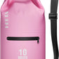 HEETA Waterproof Dry Bag with Front Zippered Pocket for Women Men, 5L/10L/20L/30L/40L Roll Top Lightweight Dry Storage Bag Backpack for Travel, Kayaking, Boating, Rafting, Camping, Hiking & Beach