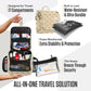 VENTURE 4TH Hanging Travel Toiletry Bag for Women & Men - Travel Organizer with Expandable Compartments & Removable Clear Pouch for Toiletries (Beige Diamonds)