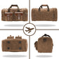 Wildroad Waxed Canvas Duffle Bag - 60L Waterproof Genuine Leather Weekender Overnight Travel Hand Bag - Roamly