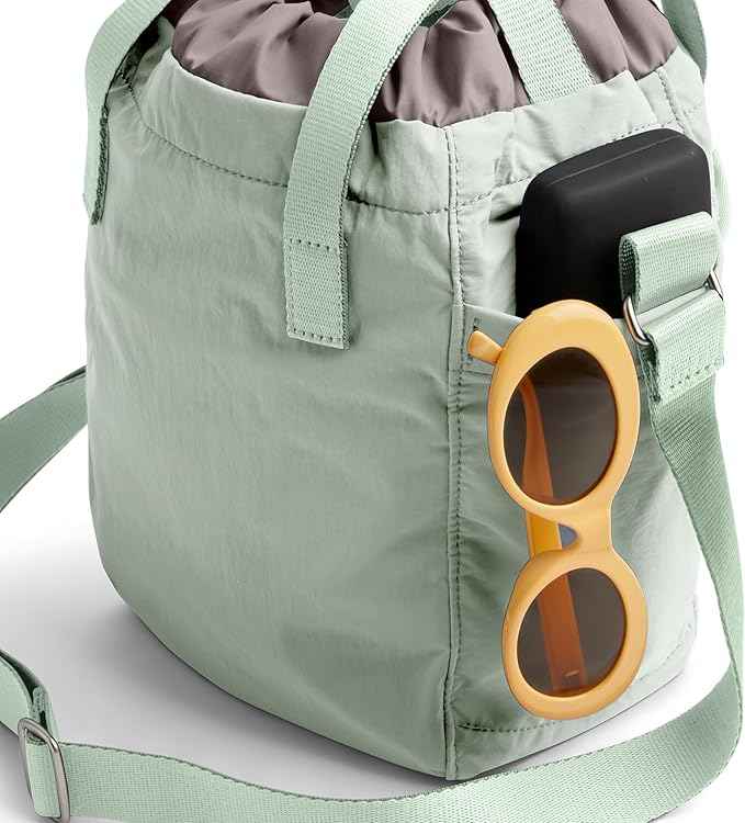 Bellroy Cinch Bucket Bag (compact 9 liter lightweight crossbody bag with external organization, internal zip pocket, adjustable shoulder strap, and adapts to be carried three ways) - Seafoam
