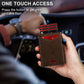 Wallet for Men Wallet with Slim Pop Up Card Holder 9-13 Cards, Bifold Minimalist Smart Wallet RFID Blocking Credit Card Holder with ID Window & Stretchable Cash Slot Compact Metal Aluminum Card Case