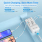 QIONMAR USB Wall Charger USB Charging Station for Multiple Devices USB Charger 10-Ports Power Hub Strip Smart Plug Charging Dock Charge Block Compatible with iPhone 15,iPod,Galaxy S Smart Phones