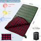 0 Degree Sleeping Bag Cotton Flannel Winter Cold Weather for Adults XXL Sleeping Bag 4 Season Big and Tall with Pillow Compression Sack