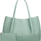 KKXIU Tote Bag for Women Vegan Leather Shoulder Purse Large Capacity Travel Bag