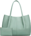 KKXIU Tote Bag for Women Vegan Leather Shoulder Purse Large Capacity Travel Bag