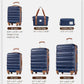 LONG VACATION Carry On Luggage Sets 3 Piece 20 Inch Suitcase Set, ABS+PC Hardshell Lightweight Travel Luggage with Spinner Wheels & YKK Zipper TSA Lock (NAVY, 20 Inch)