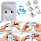 VINTAR Universal Travel Adapter Kit, International Power Adapter with 4 AC & 3 USB Ports(2 USB C), Type A,B,C,E/F,G,I, Swap Adapt Attachments, Travel Adapter Worldwide for Europe/UK/Aus/Japan/Africa