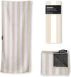 Nomadix Original Towel - Perfect for Beach, Pool, Travel, Camping, Yoga - Made with Recycled Materials - Super Absorbent - Sand Resistant - Cabana Stripe Beige - 72.5x30