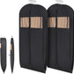 Syeeiex 54'' Space Saving Hanging Garment Bag with Self Compression Zipper(2PCS) - Save 50% Space, Garment Bags for Hanging Clothes with 8'' Gussets, Can Hold 6 Down Coats, 8 Winter Coats or 20 Shirts