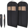 Syeeiex 54'' Space Saving Hanging Garment Bag with Self Compression Zipper(2PCS) - Save 50% Space, Garment Bags for Hanging Clothes with 8'' Gussets, Can Hold 6 Down Coats, 8 Winter Coats or 20 Shirts