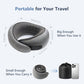 Advanced Memory Foam Neck Travel Pillow, Neck Pillow Airplane with Eye Mask & Ear Plugs, Designed for The Comfort of Travel & Office, Travel Pillow for Plane, Car, Home, Work, Dark Grey